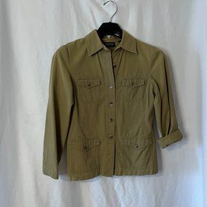 NY & Co Army Green Utility Cargo Pocket Jacket Small